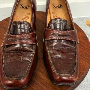 Womens SOFFT Brown‎ Leather Loafers